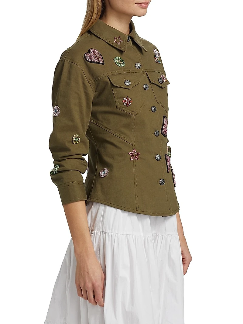Ditsy Love Scrunched-Sleeve Canyon Jacket