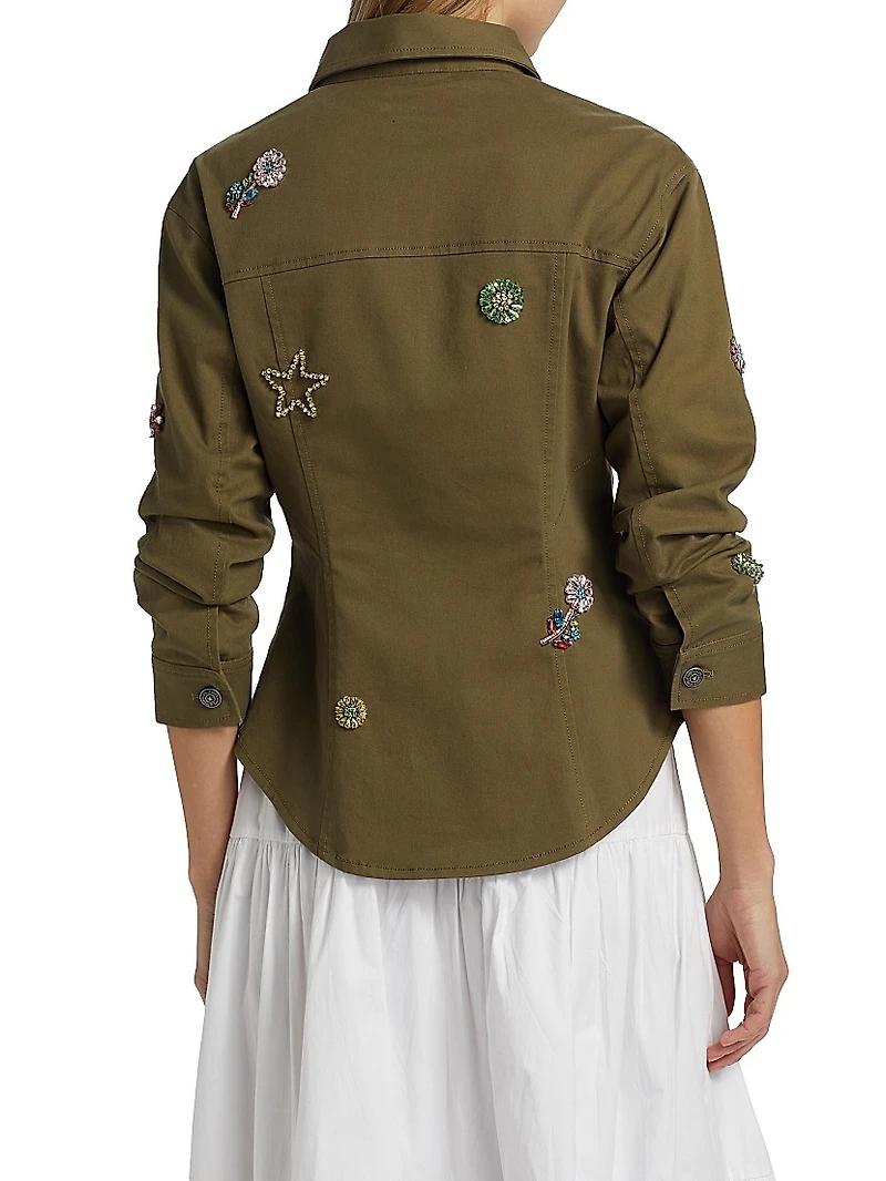 Ditsy Love Scrunched-Sleeve Canyon Jacket