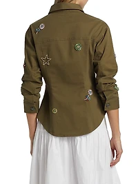 Ditsy Love Scrunched-Sleeve Canyon Jacket