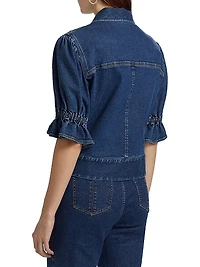 Holly Puff-Sleeve Denim Jacket