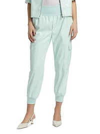 Giles Vegan Leather Cargo Pants