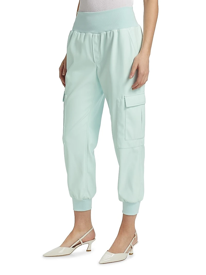 Giles Vegan Leather Cargo Pants