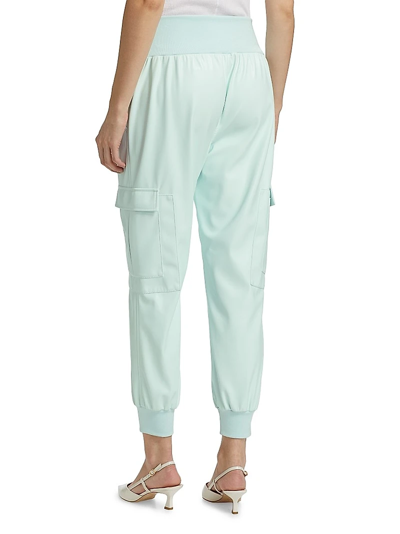 Giles Vegan Leather Cargo Pants