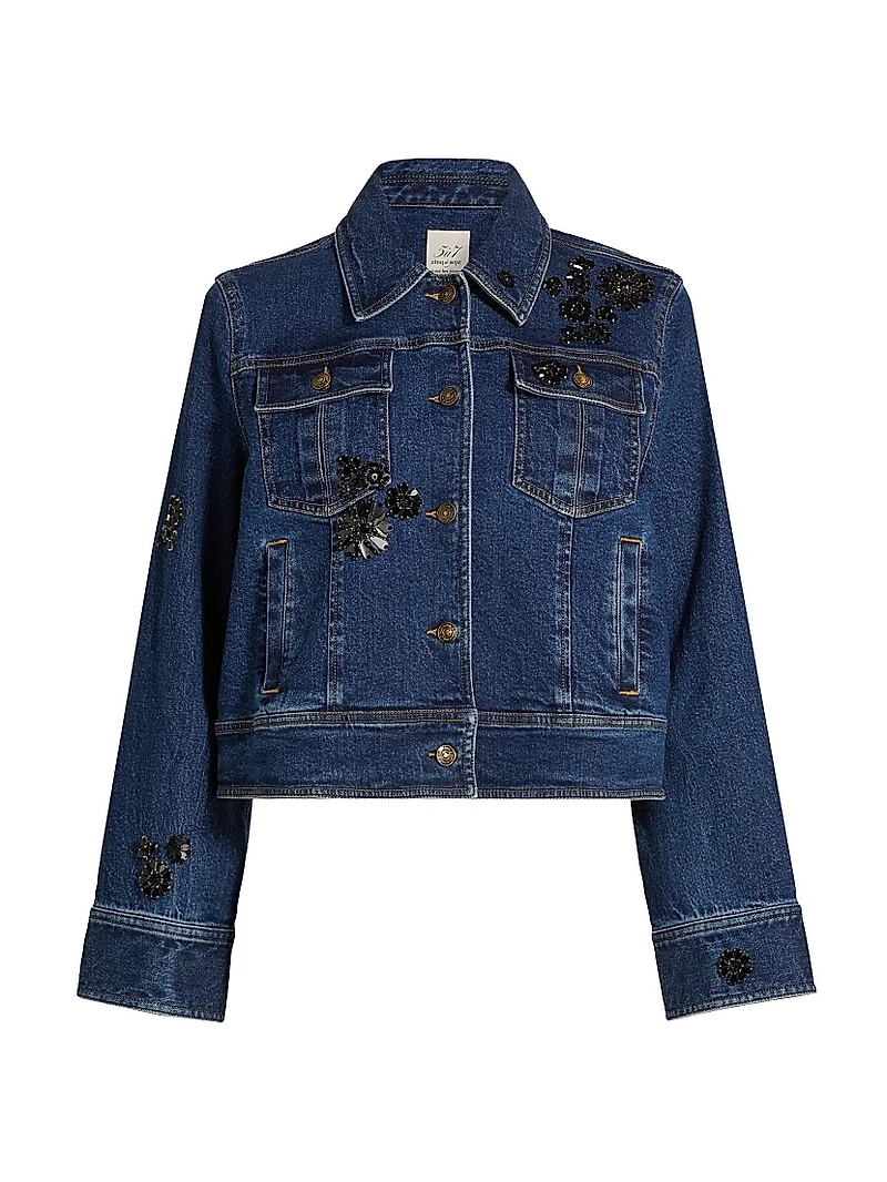 Riveria Embellished Denim Jacket