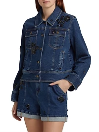 Riveria Embellished Denim Jacket