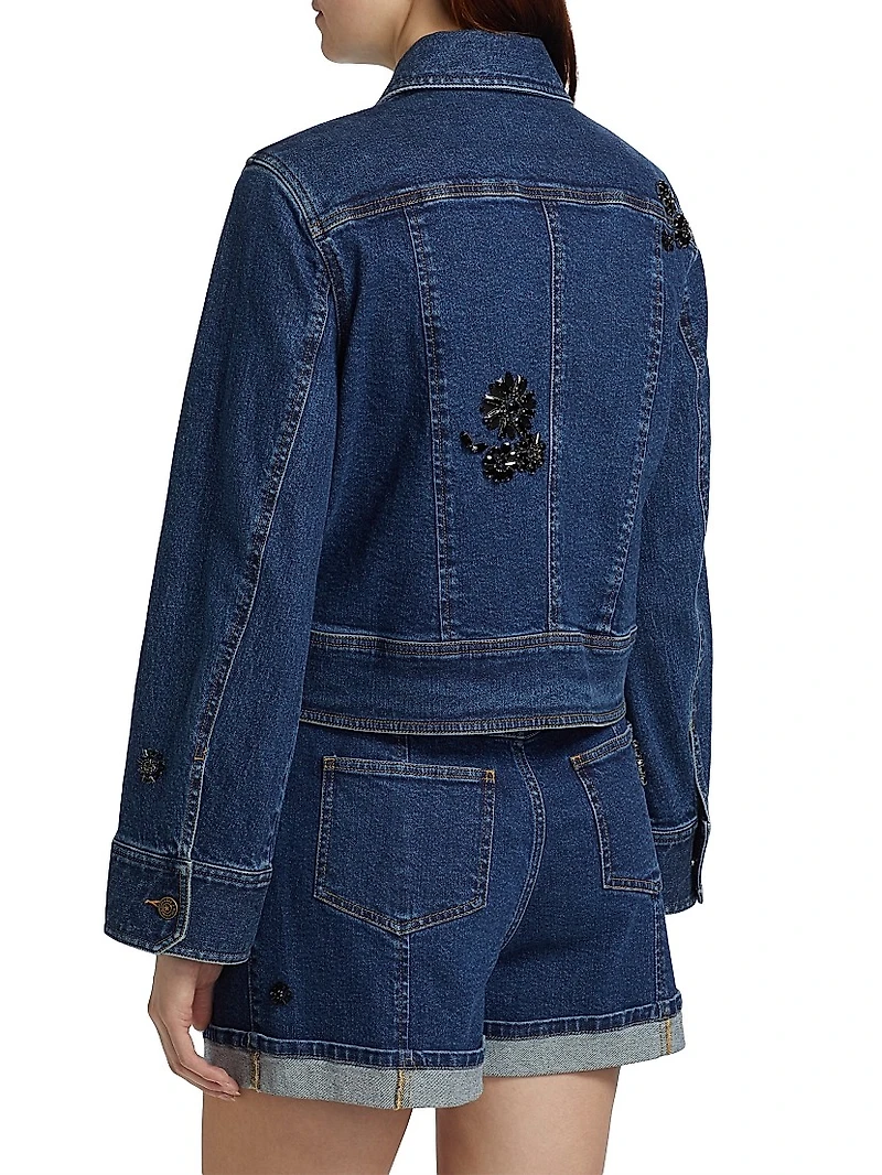 Riveria Embellished Denim Jacket