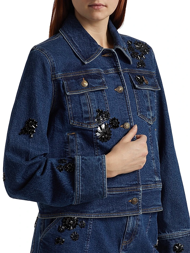 Riveria Embellished Denim Jacket
