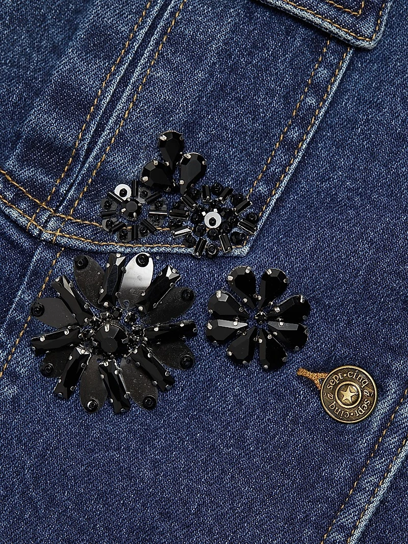 Riveria Embellished Denim Jacket