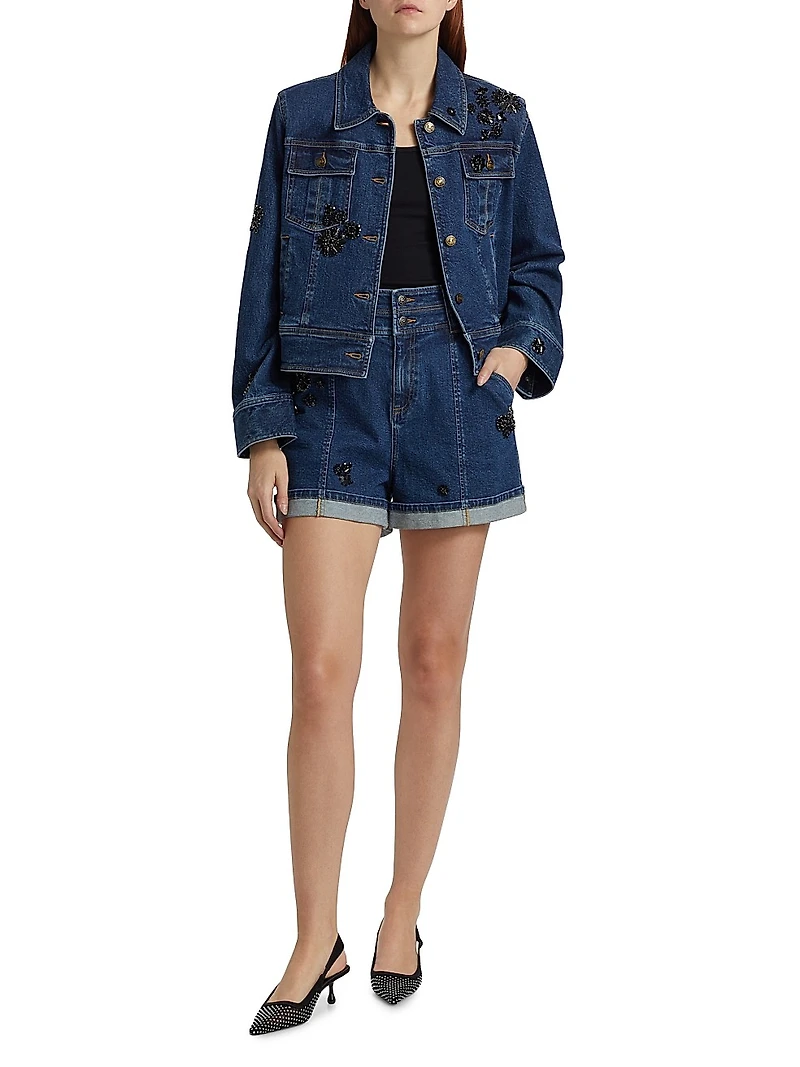 Riveria Embellished Denim Jacket