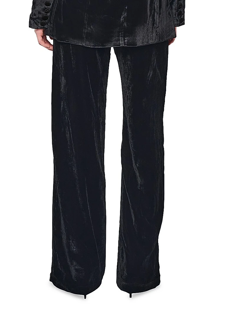 Fiona Velvet Straight Leg Trousers