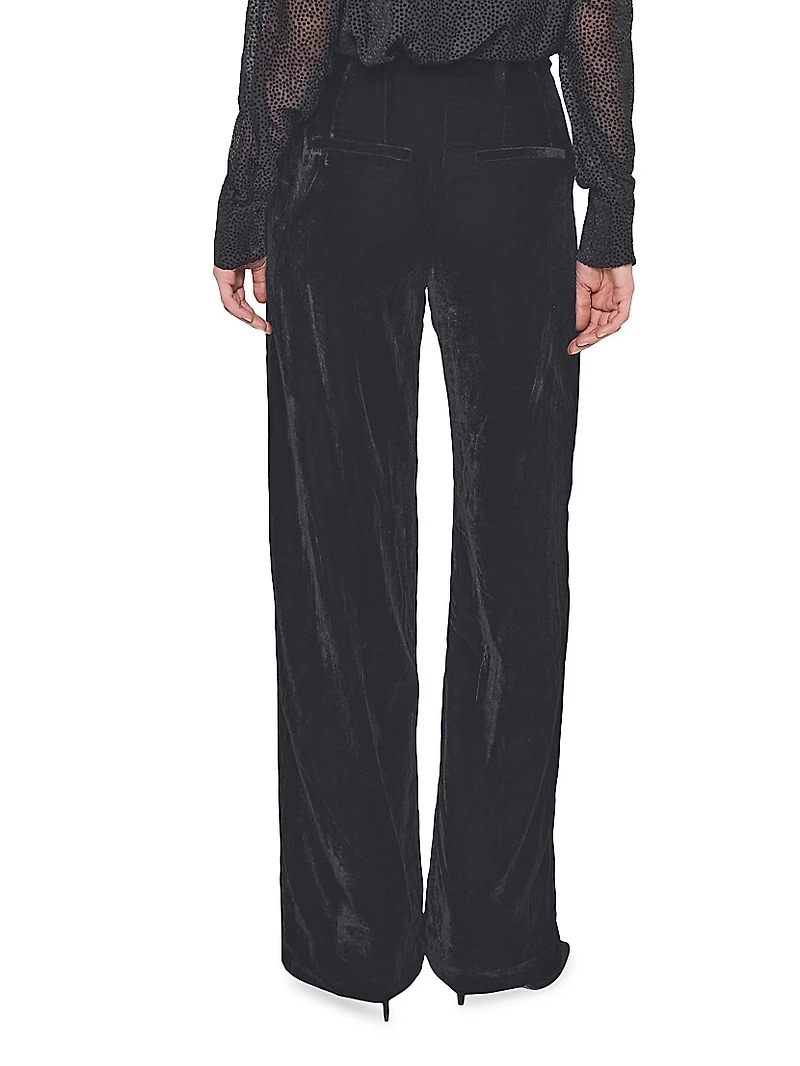Fiona Velvet Straight Leg Trousers
