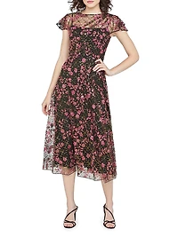 Mariah Beaded A-Line Cocktail Dress