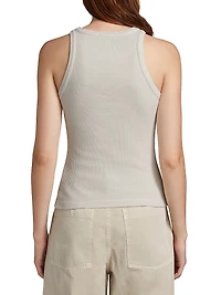 Rayne High-Neck Rib-Knit Tank