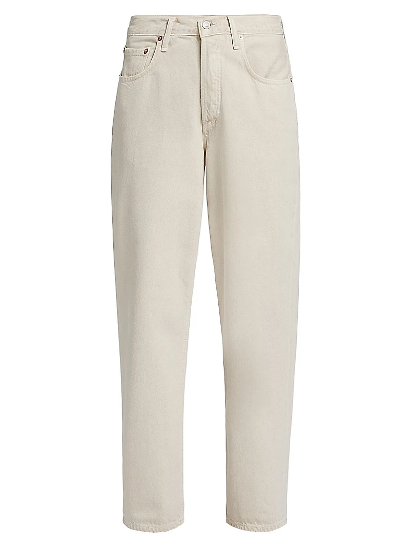 V-Waist Baggy Straight-Leg Jeans
