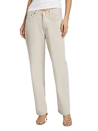 V-Waist Baggy Straight-Leg Jeans