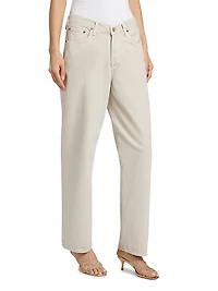 V-Waist Baggy Straight-Leg Jeans