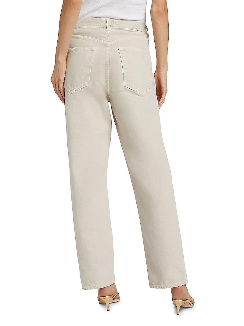 V-Waist Baggy Straight-Leg Jeans