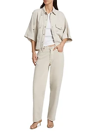 V-Waist Baggy Straight-Leg Jeans