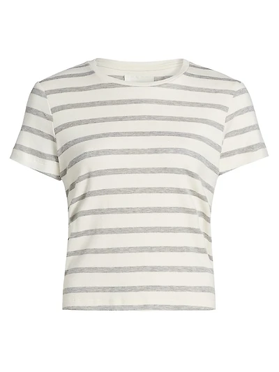 Kyle Striped Cotton-Blend Cropped T-Shirt