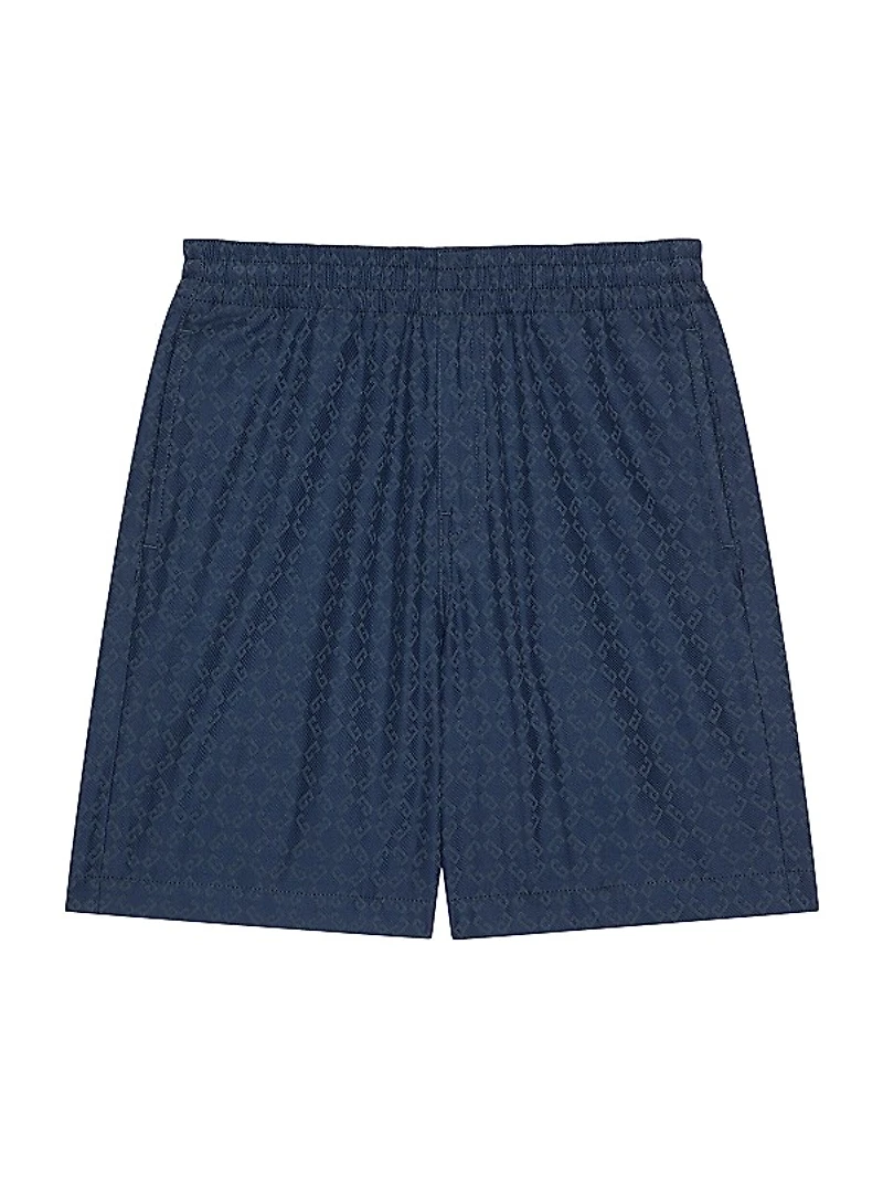 Bermuda Shorts in Shiny Monogram 72 Denim