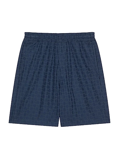 Bermuda Shorts in Shiny Monogram 72 Denim