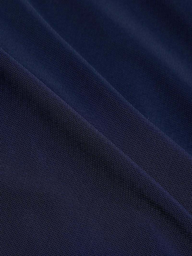 Tulle Ruched Cape Gown