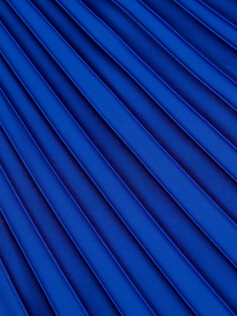 Off-the-Shoulder Pleated Gown