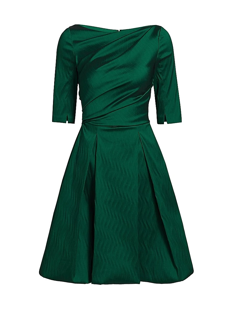 Taffeta Fit & Flare Minidress