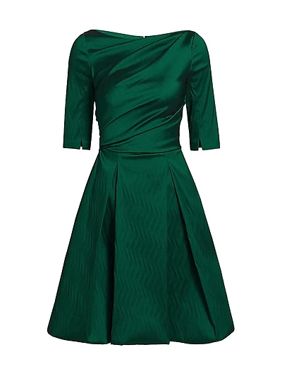 Taffeta Fit & Flare Minidress