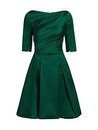 Taffeta Fit & Flare Minidress