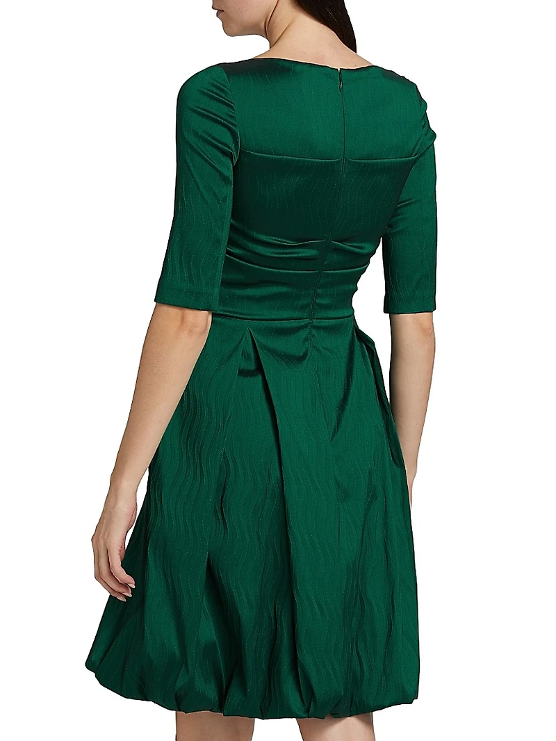 Taffeta Fit & Flare Minidress