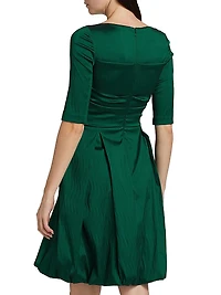 Taffeta Fit & Flare Minidress