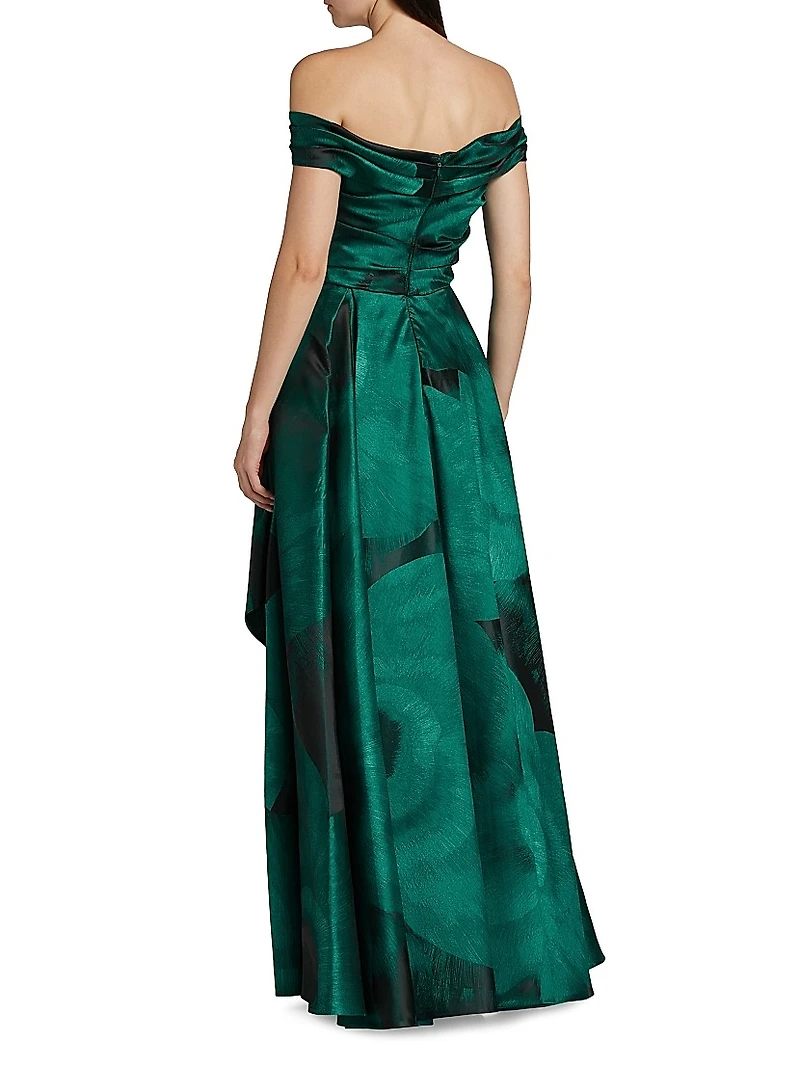 Floral Jacquard Ball Gown