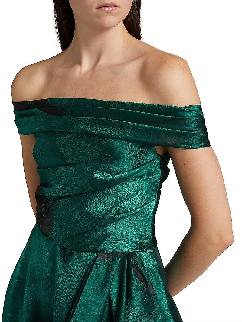 Floral Jacquard Ball Gown