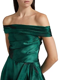 Floral Jacquard Ball Gown