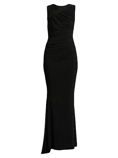 Beaded Stretch Jersey Gown