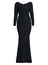 Mesh Paillettes Mermaid Gown