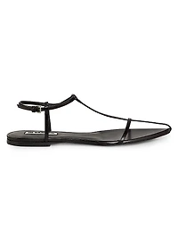 T-Strap Leather Sandals