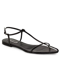 T-Strap Leather Sandals