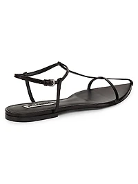 T-Strap Leather Sandals