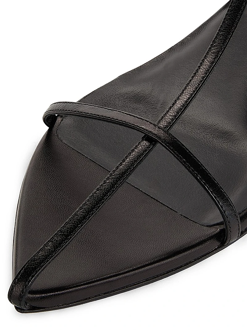 T-Strap Leather Sandals