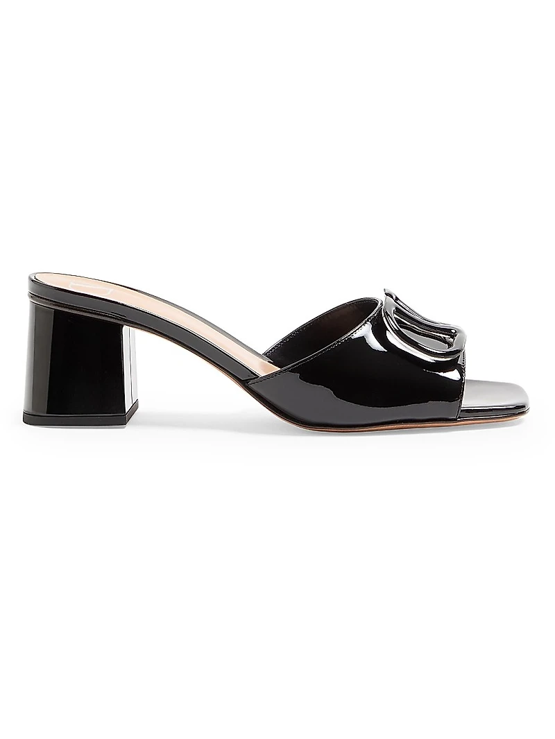 VLogo Signature 60MM Patent Leather Slide Sandals