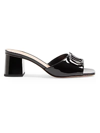 VLogo Signature 60MM Patent Leather Slide Sandals