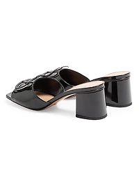 VLogo Signature 60MM Patent Leather Slide Sandals