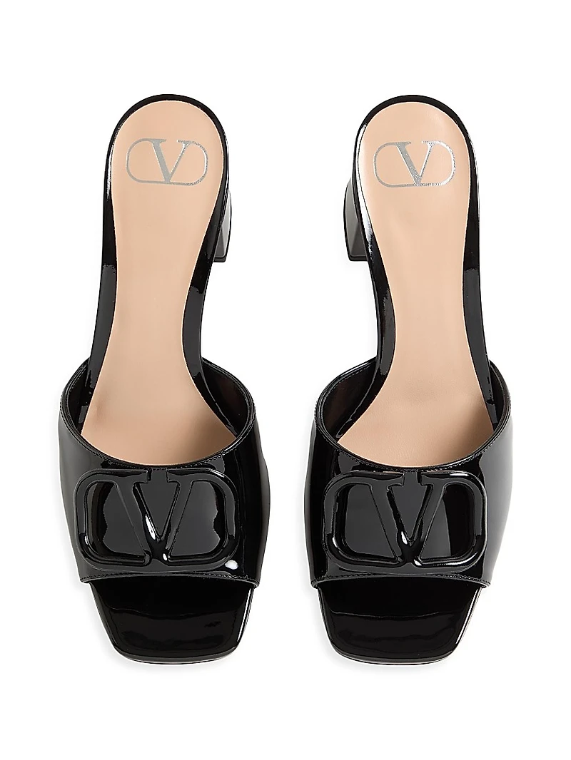 VLogo Signature 60MM Patent Leather Slide Sandals
