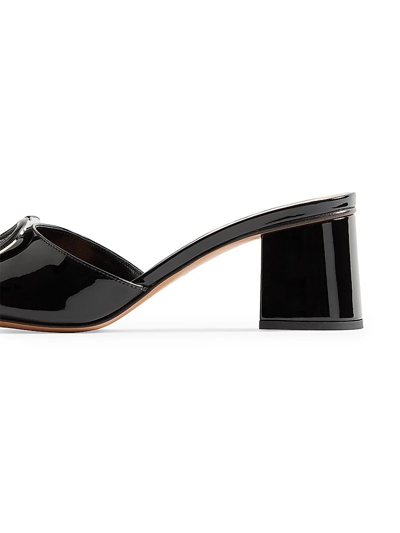 VLogo Signature 60MM Patent Leather Slide Sandals
