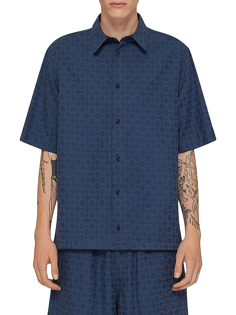 Shirt Shiny Monogram 72 Denim