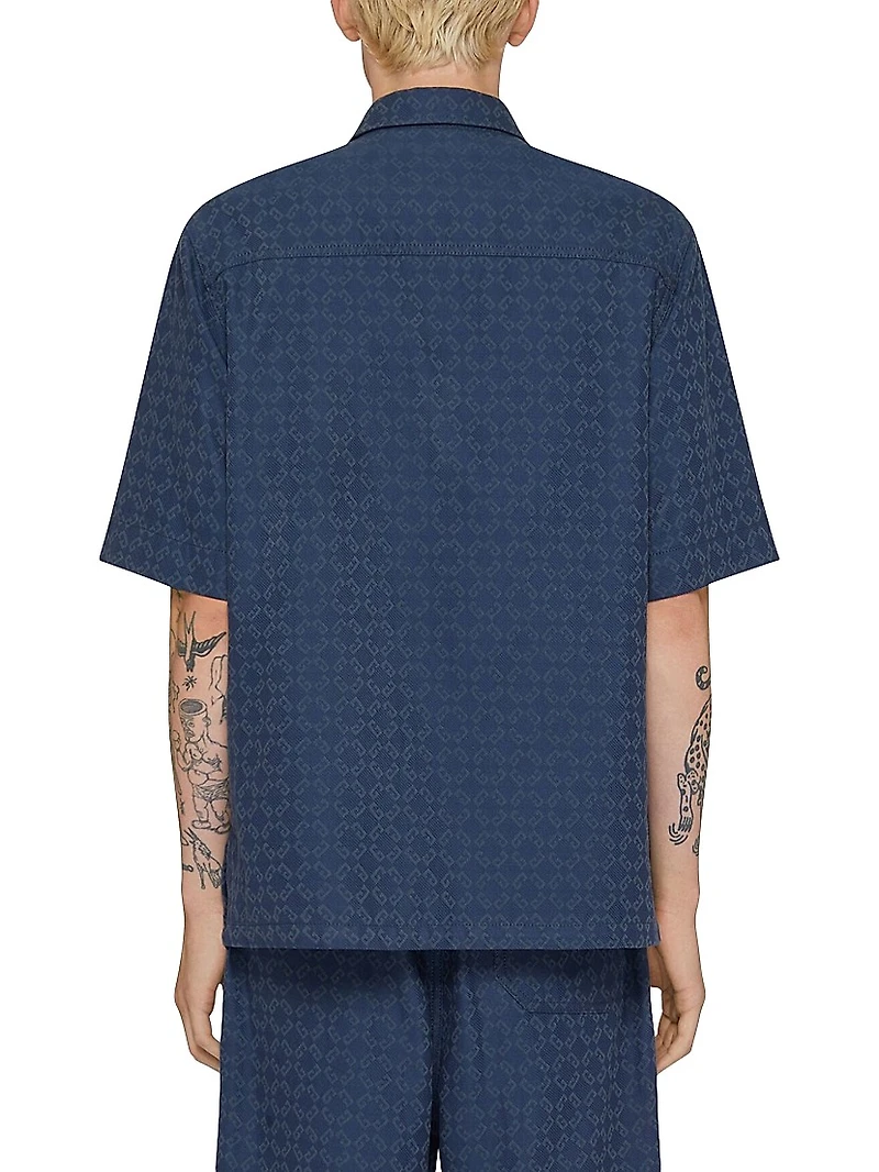 Shirt Shiny Monogram 72 Denim