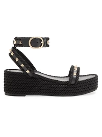 Rockstud 45MM Flatform Sandals Calfskin