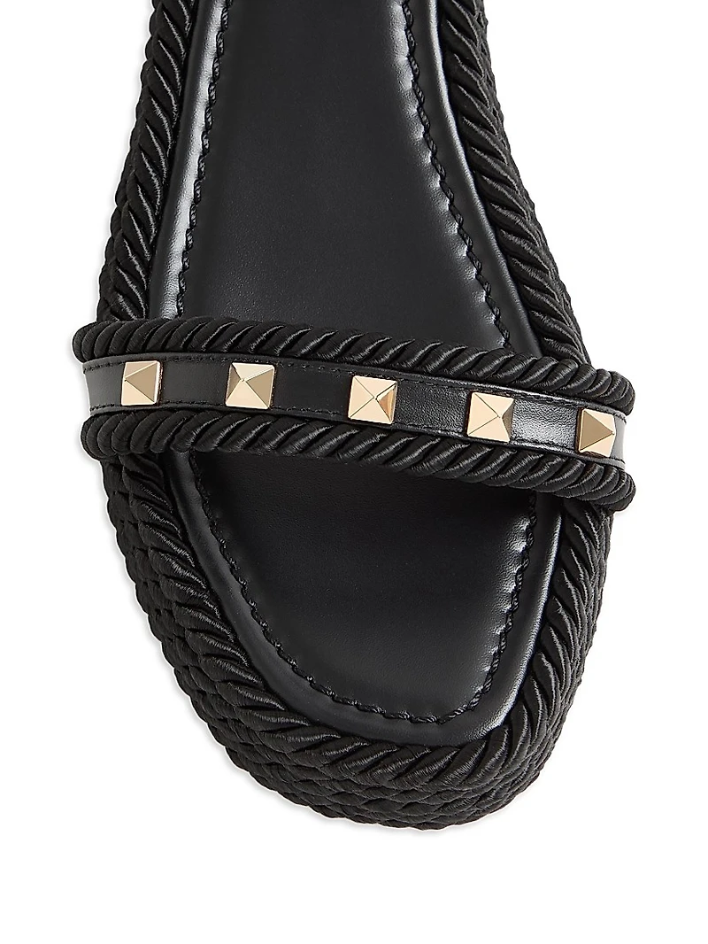 Rockstud 45MM Flatform Sandals Calfskin